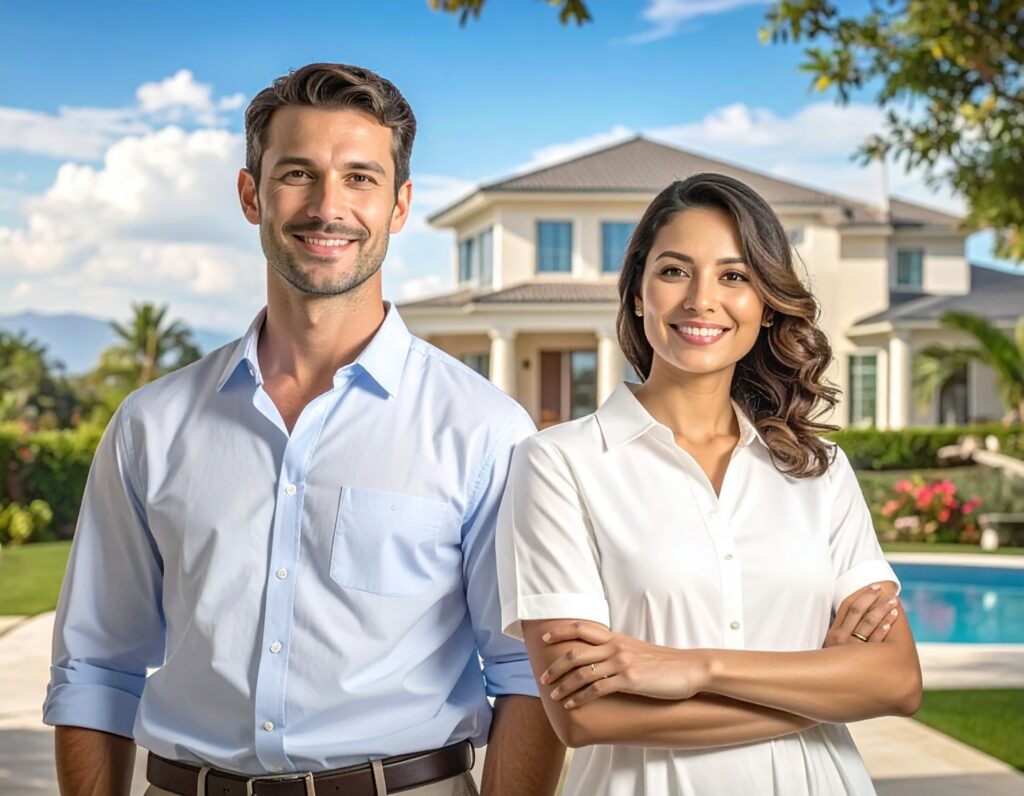 image d'un couple de gardien de propriété secondaire